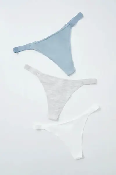 women'secret  tanga dámské bavlněné s elastanem 3-pack