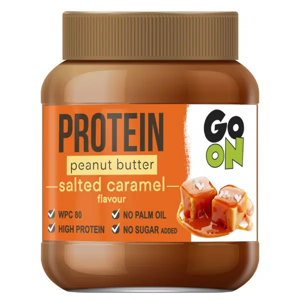 GO ON Proteinové arašídové máslo slaný karamel 350 g