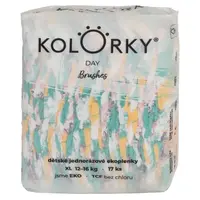 KOLORKY DAY Jednorázové EKO plenky štětce XL (12-16 kg) 17 kusů, poškozený obal