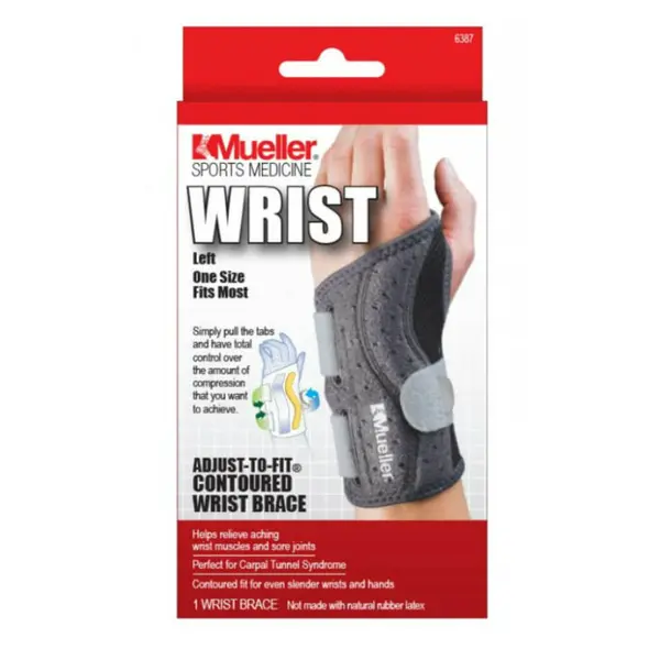 MUELLER Adjust-to-fit Wrist Brace Ortéza na pravé zápěstí 1 kus