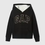 GAP Children's sherpa sweatshirt with logo - Girls
