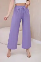 Viscose wide trousers in purple color