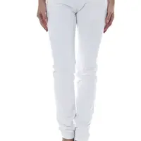 Biele dámske rovné rifle