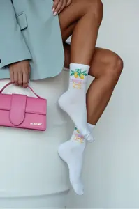 Milena Dámske Ponožky LIMONCELLO Biele