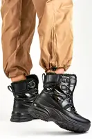 primohurt Dámske čierne športové snehule na šnurovanie