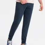 Ombre BASIC men's cotton jogger sweatpants - navy blue