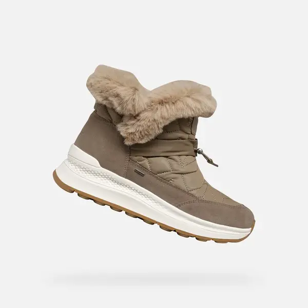 Beige women's ankle boots Geox Spherica Actif X2 - Women's