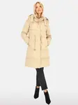 PERSO Woman's Women's long real down jacket decorated with strings,  color