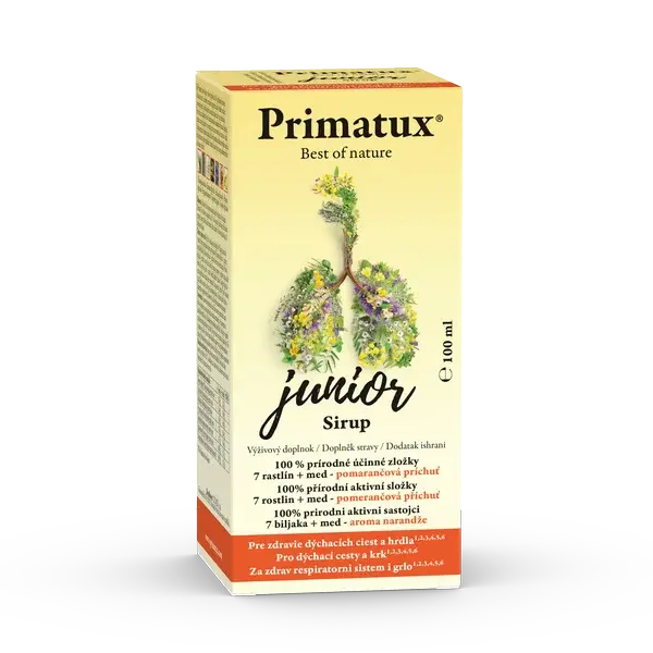 Primatux junior Sirup príchuť pomaranč