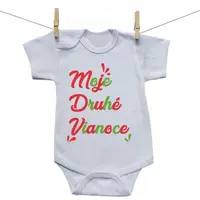 Boodyy Body s krátkym rukávom Moje druhé Vianoce 68 (3-6 mesiacov)