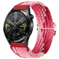 BStrap Elastic Nylon remienok na Huawei Watch GT2 42mm, strawberry