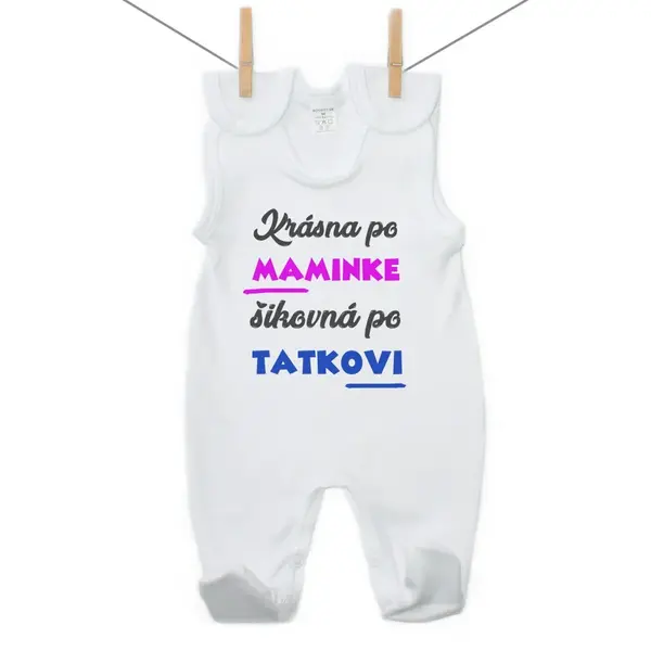 Boodyy Dupačky Krásna po maminke, šikovná po tatkovi 74 (6-9 mesiacov)