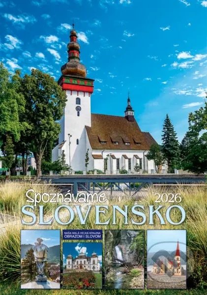 Nástenný kalendár Spoznávame Slovensko 2026 (slovenské menné kalendárium)