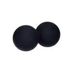 Dvojitá masážna loptička DuoBall silikón čierna 6,5 cm
