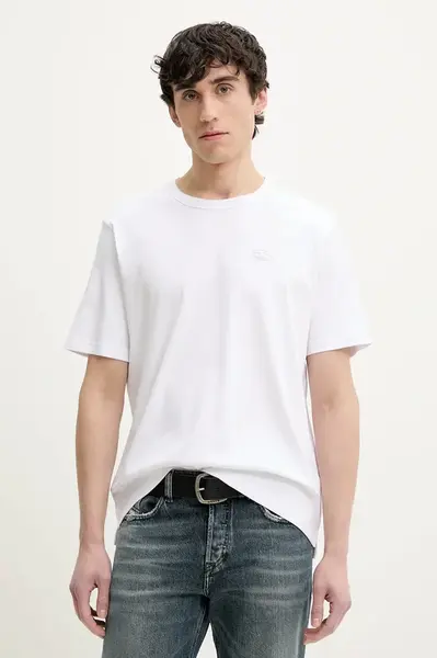 Tričko Diesel T-ADJUST-SLITS-R17 T-SHIRT bílá barva, A16672.0AIJU