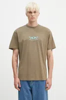 Bavlněné tričko Marcelo Burlon Vintage Logo Basic Tee zelená barva, s potiskem, CMAA056F24JER0066E4D