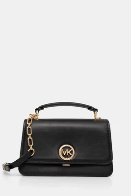Kožená kabelka MICHAEL Michael Kors černá barva, 30T4GD8S6L