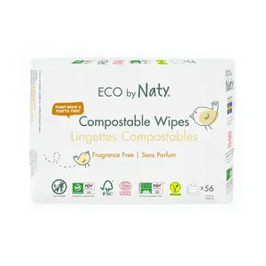 ECO by Naty Vlhčené ubrousky bez vůně pro citlivou pokožku 3x56 ks