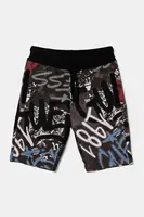 Dětské bavlněné šortky Guess modrá barva, nastavitelný pas, N5RD02 KA6R4