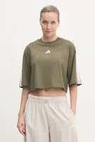 Bavlněné tričko adidas Essentials zelená barva, JE1199