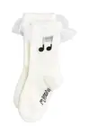 Dětské ponožky Mini Rodini Note bílá barva, 2526010610
