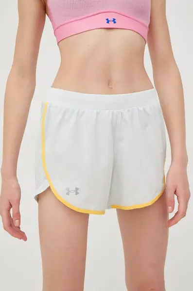 Běžecké šortky Under Armour Fly By Elite zelená barva, medium waist, 1369766-593