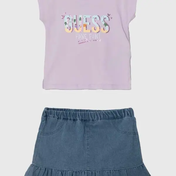 Kojenecká sada Guess fialová barva