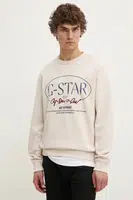 Mikina G-Star pánská, béžová barva, s potiskem, D25100-D257