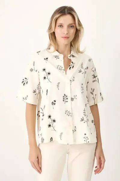 Košile Medicine dámská, béžová barva, regular, s klasickým límcem