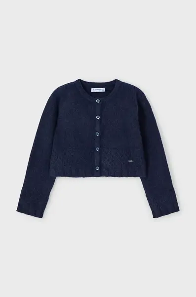 Dětský svetr s příměsí vlny Mayoral tmavomodrá barva, 4361