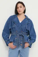 Džínová bunda Pepe Jeans DUNE dámská, tmavomodrá barva, přechodná, PL402380