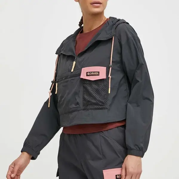 Bunda Columbia Painted Peak dámská, šedá barva, přechodná, oversize, 2072211