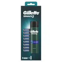 Gillette Mach3 Náhradní hlavice 8 ks + Comfort gel 200 ml