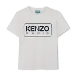 Dětské bavlněné tričko Kenzo Kids bílá barva, s potiskem, K61142