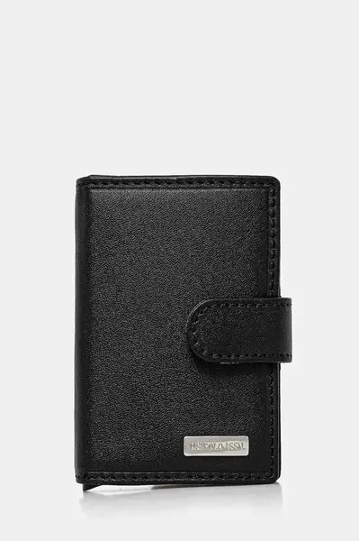 Kožené pouzdro na karty U.S. Polo Assn. Utah černá barva, WEUUA2617MHA