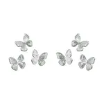 Postříbřené náušnice Lilou Papillon