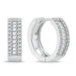 Brilio Silver Třpytivé stříbrné kruhy se zirkony EA475W