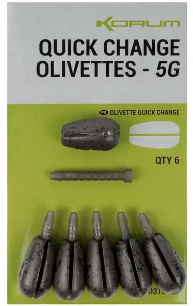 Korum rychlovýměnná zátěž quick change olivettes - 5 g