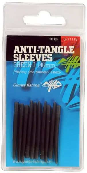 Giants fishing převleky proti zamotání anti tangle sleeves green 10 ks-velikost 54 mm
