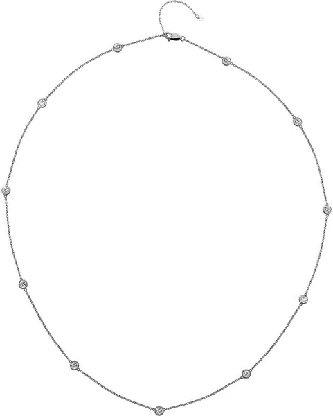 Hot Diamonds Luxusní stříbrný náhrdelník s topazy a pravým diamantem Willow DN131