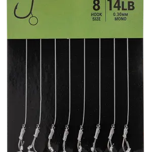 Korum návazec banded hair rigs barbed 8 ks délka 4" - velikost háčku 12