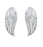 Silvego Třpytivé stříbrné náušnice Andělská křídla se zirkony Lasha FW10187E