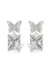 Guess Ocelové náušnice s motýlky Chrysalis JUBE04089JWRHT/U