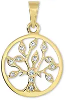 Soliter Zlatý přívěsek Strom života s krystaly 249 001 00442