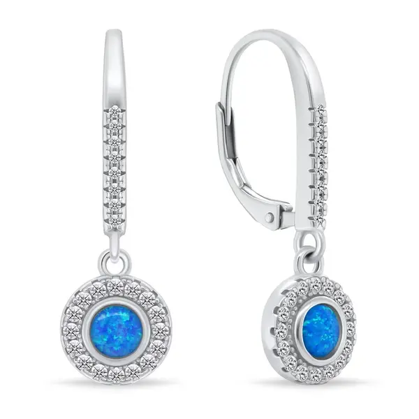 Brilio Silver Slušivé stříbrné náušnice s opály EA1167WB