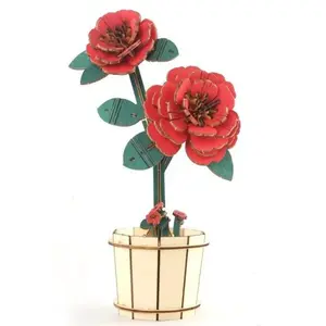 Kamélia drevená 3D