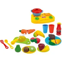 Alltoys Set krájacieho jedla s hrncom na varenie a kelímkami