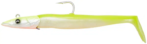 Savage gear gumová nástraha sandeel v2 sinking lemon back 2+1 - 18 cm 86 g
