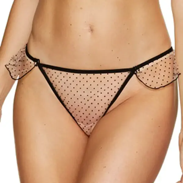 Dámská romantická tanga Clio / S - béžová