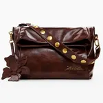 Hnědá kožená kabelka Desigual